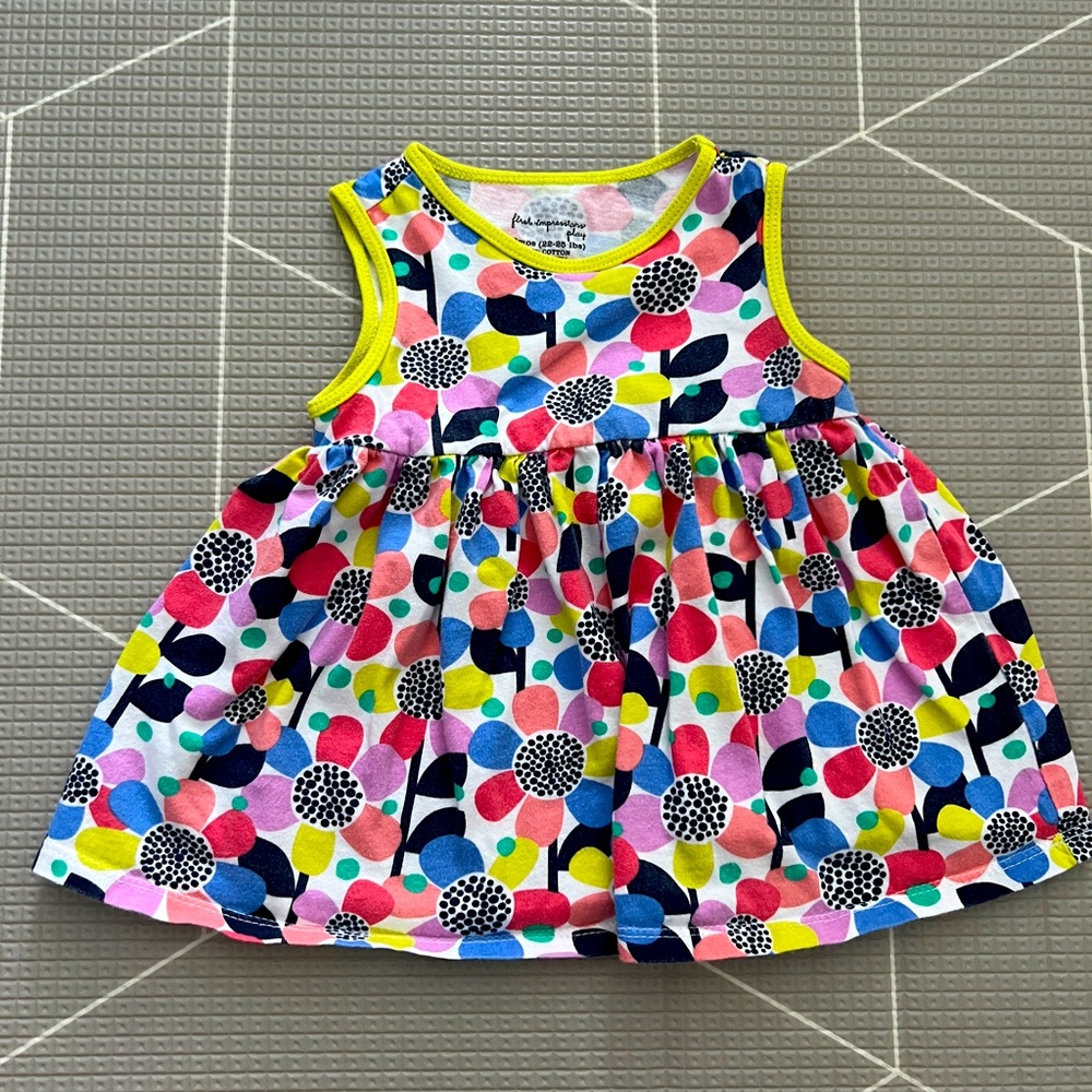 Colorful First Impressions tank dress or shirt - 12 months